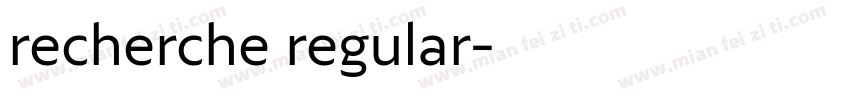 recherche regular字体转换